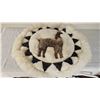 Image 1 : Handmade Peruvian Sheepskin Wool Rug with Alpaca Design