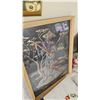Image 3 : Lot With Framed Art, Signed Plate, Collectibles, and Decor