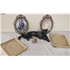 Image 1 : Black Panther Ceramic Figurine, Victorian Frames, Lighter