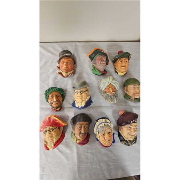 12 Royal Doulton Character Wall Masks