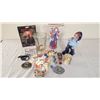 Image 1 : Collectibles Lot Incl. Belt Buckles, Glass Pitcher, Power Inverter