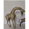 Image 2 : 3 Embossed Brass Giraffe Figurines