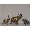 Image 1 : 3 Brass Elephant Figurines