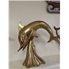 Image 2 : Polished Brass Dolphin Sculptures