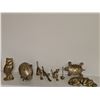 Image 1 : 7 Solid Brass Animal Figurines