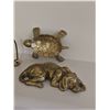 Image 2 : 7 Solid Brass Animal Figurines