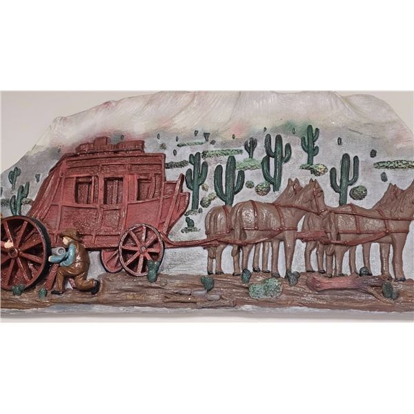 Western-Themed Painted Plaster Wall Plaques