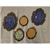 Image 3 : 5 Italian Ornate Brass Framed Miniature Art Prints