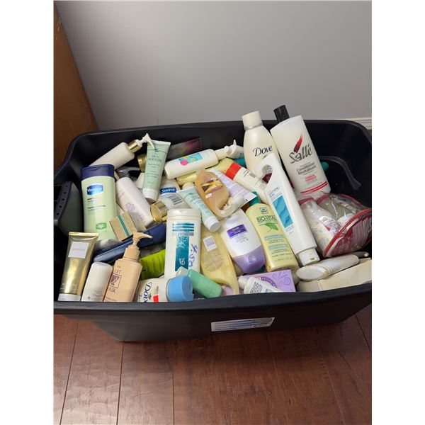 Large Bin of Assorted Personal Care Products