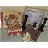 Image 1 : Decorative Gift Set Lot Including Candle Holders, Trinket Box, Framed Print