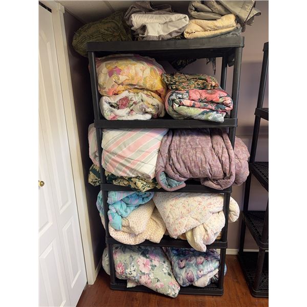 9 Assorted Fabric Comforters