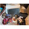 Image 1 : Pet Travel and Grooming Lot With Carrier, Bowls, Clipper Kit