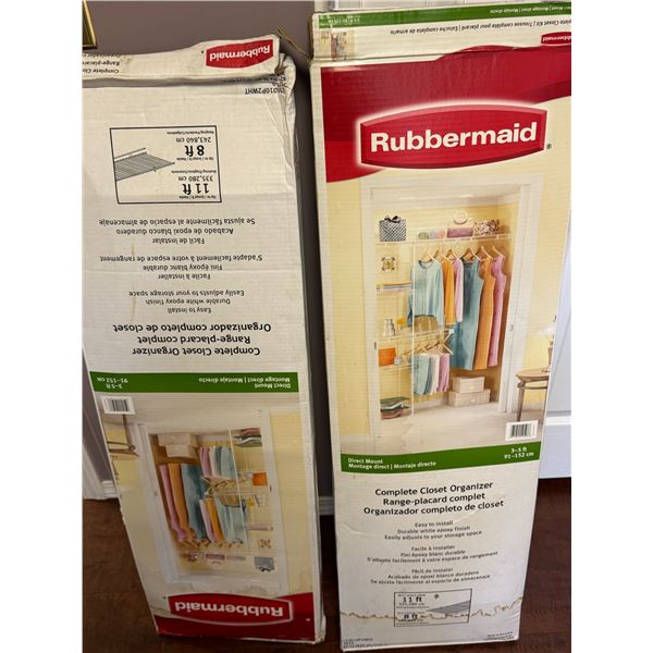 Rubbermaid Complete Closet Organizer, Direct Mount, 3-5 ft