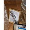 Image 2 : Collection With Pyrex Bowl, Glass Jars, Harmonica, Scissors, Brooch