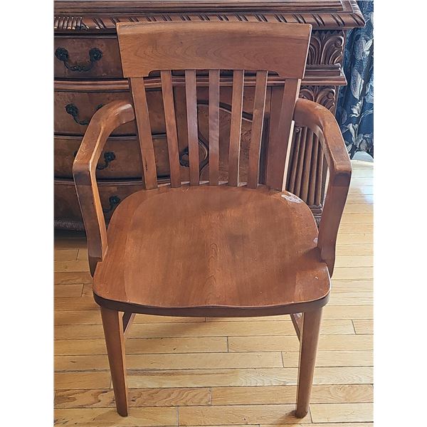 Wooden Bankers-Style Armchair