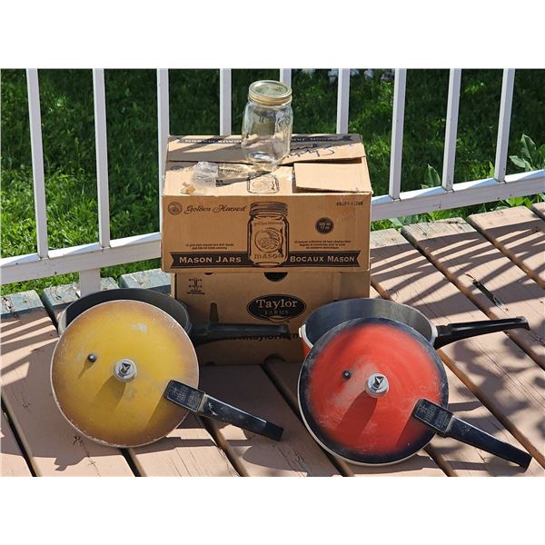 Presto Supreme Aluminum Cookers and Mason Jar Lot