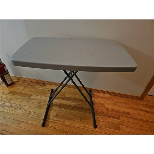 Rectangular Plastic Folding Table with Metal Legs