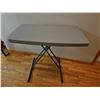 Image 1 : Rectangular Plastic Folding Table with Metal Legs