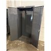 Image 1 : L1 - Uline heavy duty grey steel storage cabinet - For plastic organizing bins - w/ keys
