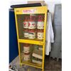 Image 1 : L1 - Yellow Uline metal flammable storage cabinet w/ R-1234y/f Refrigerant tanks