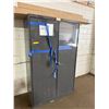 Image 1 : L1 - Uline heavy duty grey steel storage cabinet - For plastic organizing bins - w/ keys