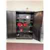 Image 2 : L1 - Uline steel storage cabinet w/ 4 shelves - 4x2x6.5'