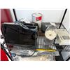 Image 1 : L1 - Shelf containing misc. OEM Tesla components including touch screen