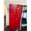 Image 1 : L1 - Red Steel Storage Cabinet  - 4 Shelves - 36x18x72"