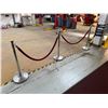 Image 1 : L1 - Stanchions - 3 post w/ red rope