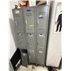Image 1 : L2 - 3-Tier / 9-Door Heavy-Duty Steel Employee Storage Lockers (one door broken)
