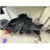 Image 4 : L2 - Uline Wire Shelving Rack with Assorted Workshop Clothes - Tesla branded and others