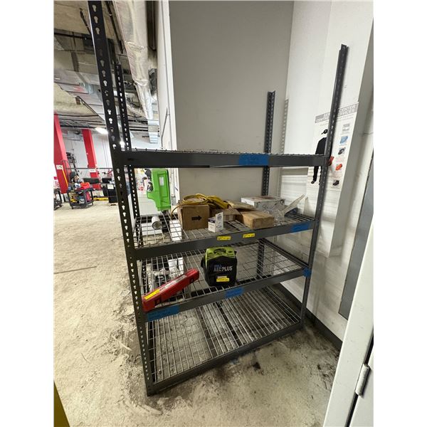 L2 - Heavy-Duty 4-Tier Industrial Steel Storage Rack w/ Wire Mesh Shelving (contents not included)