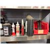 Image 3 : L2 - Stainless Steel shelf & contents including surface clean, silicone, lubricant aerosols, etc.