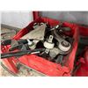 Image 5 : L2 - Contents of workbench including residue remover, suspension components, metal cans, etc.