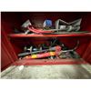 Image 10 : L2 - Contents of cabinet including grease gun, OEM Tesla hardware, misc. tools, etc.