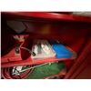 Image 8 : L2 - Contents of cabinet including grease gun, OEM Tesla hardware, misc. tools, etc.