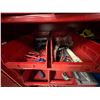 Image 9 : L2 - Contents of cabinet including grease gun, OEM Tesla hardware, misc. tools, etc.