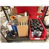 Image 1 : L2 - Shelf - Simple green industrial cleaner, elastic sealant, AC flush solvent, etc.