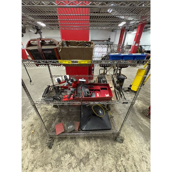 L2 - Contents - Wynn's Aircomatic, 400BR Hot Stapler, drill bits, Snap-On battery chargers, etc.
