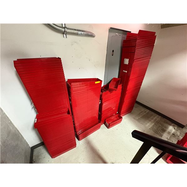 L2 - Group of Red Plastic Storage Containers