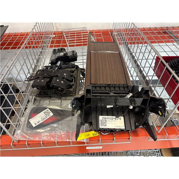 L2 - Group - Brand new OEM Tesla Model X Center console, latches, etc.