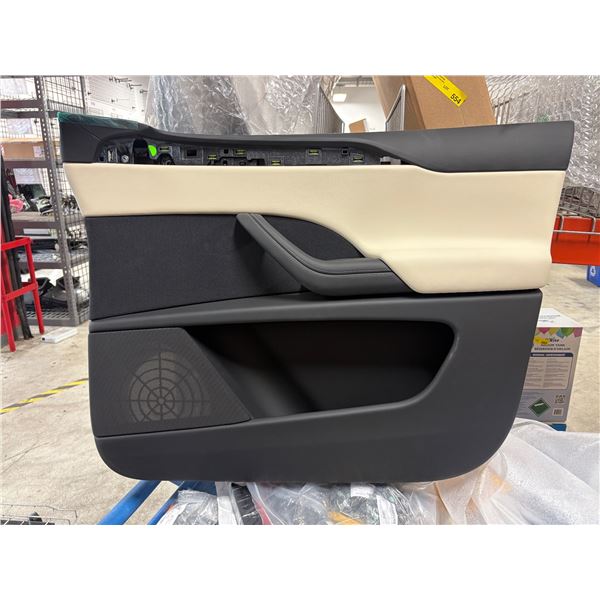 L2 - Tesla Door Card (could be for Model X) - Black on Cream Door Card - Passenger Front Door