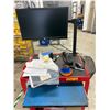 Image 2 : L2 - Rolling Cart & Contents including plastic bags, scanner, monitor, etc.