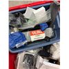 Image 4 : L2 - Dolly w/ bin containing misc. OEM Tesla bolts, clips, etc.
