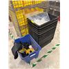Image 1 : L2 - Group - Black plastic bins & overhead clamp