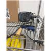 Image 8 : L2 - Uline rolling rack & contents including brake rotors, touch up paint, etc.