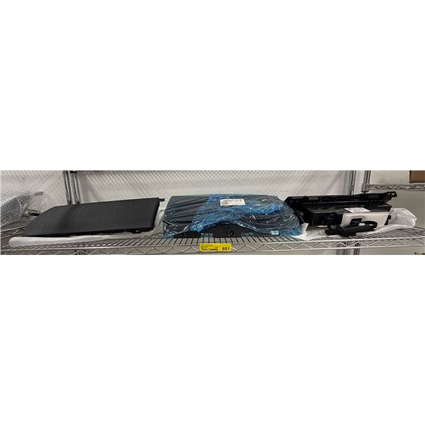 L2 - Uline rolling rack & contents including glove boxes