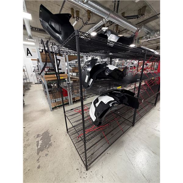 L2 - Uline Adjustable racking w/ OEM Brand New Tesla Wheel liners