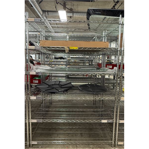 L2 - Steel rack & contents including Front & Rear windows, Cybertruck wheels covers, etc.
