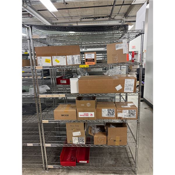 L2 - Steel Rack w/ Model S windshield assembly & misc. OEM Tesla bolts & hardware
